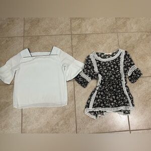 Floral Lace Dress and White Top Set Smoke-Free, Pet-Free Home｜Final Sale